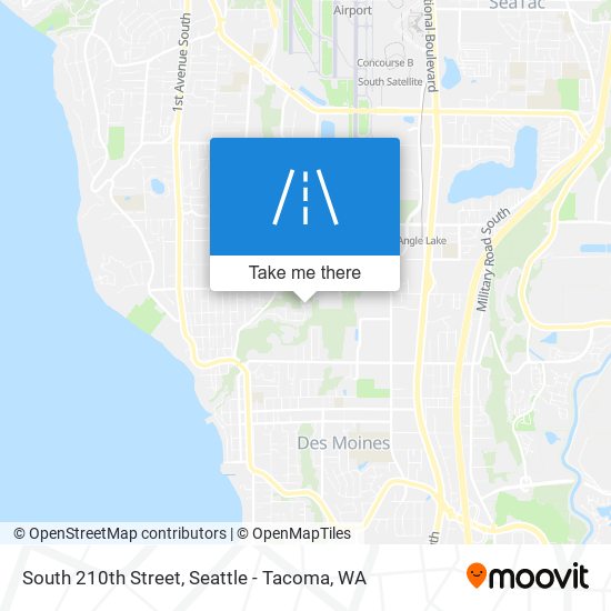 South 210th Street map