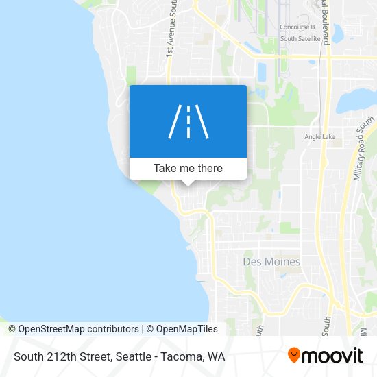 South 212th Street map