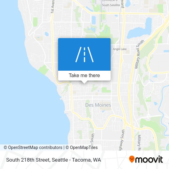 South 218th Street map
