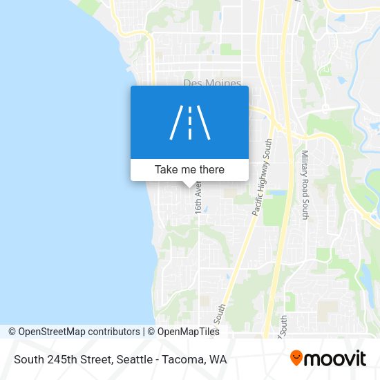 South 245th Street map