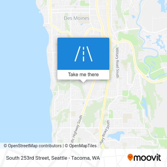 South 253rd Street map