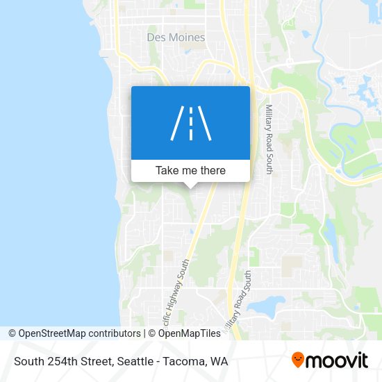 South 254th Street map