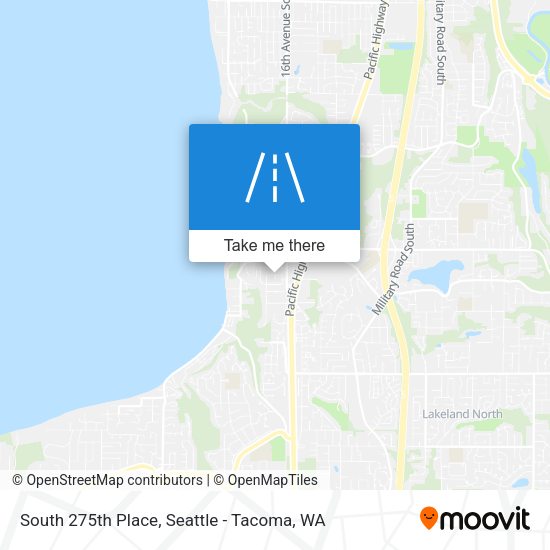 South 275th Place map