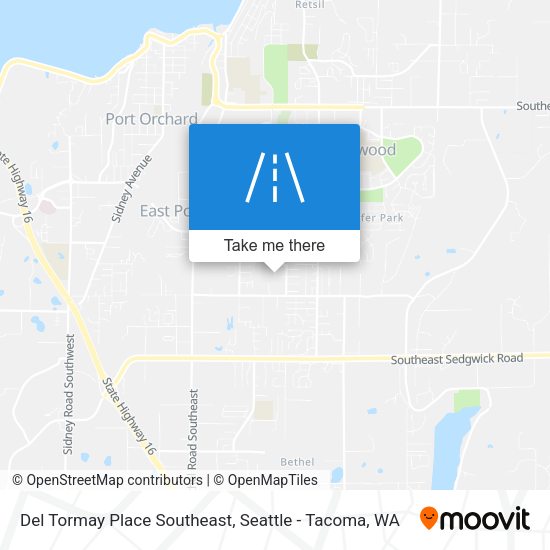 Mapa de Del Tormay Place Southeast