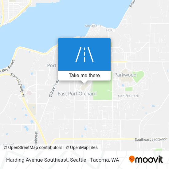 Harding Avenue Southeast map