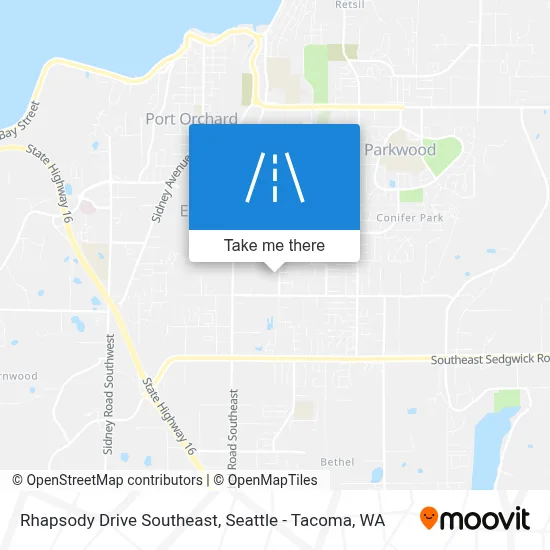 Rhapsody Drive Southeast map