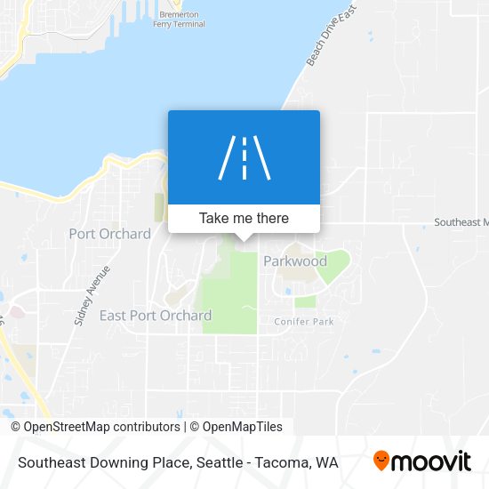 Southeast Downing Place map