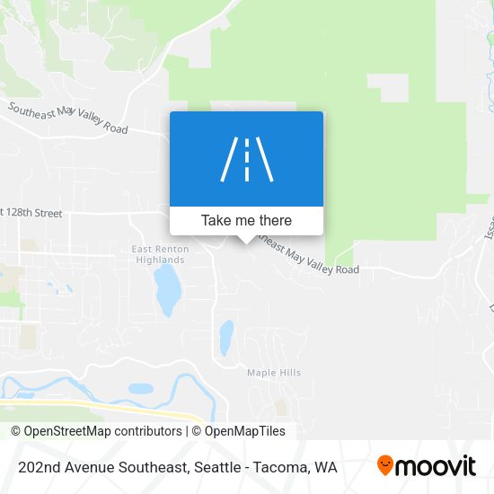 Mapa de 202nd Avenue Southeast