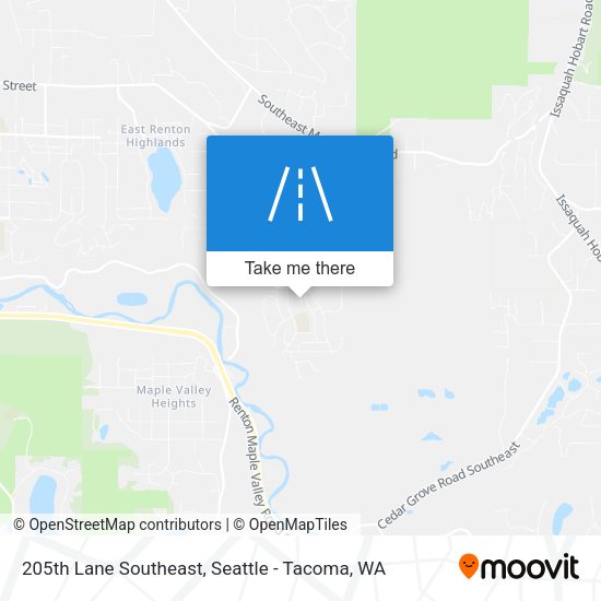 205th Lane Southeast map