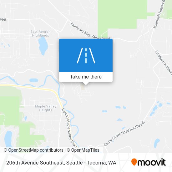 206th Avenue Southeast map