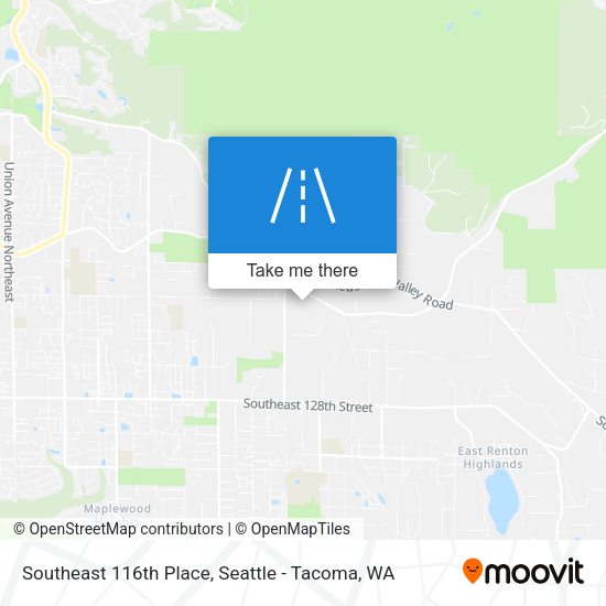Southeast 116th Place map