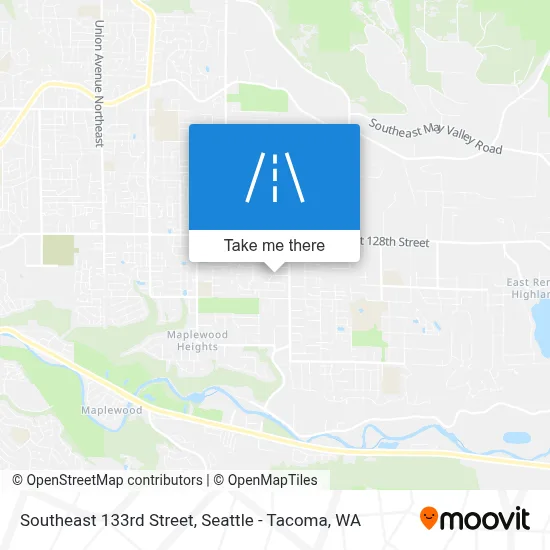 Southeast 133rd Street map