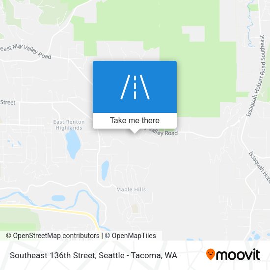 Southeast 136th Street map