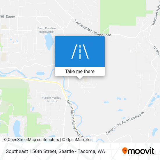 Southeast 156th Street map