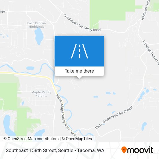 Southeast 158th Street map