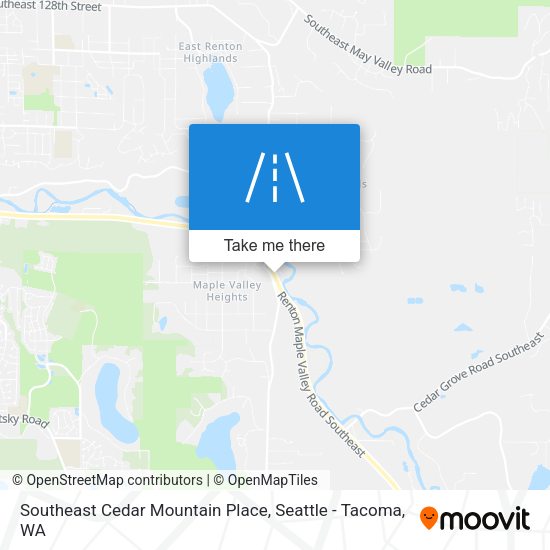 Southeast Cedar Mountain Place map