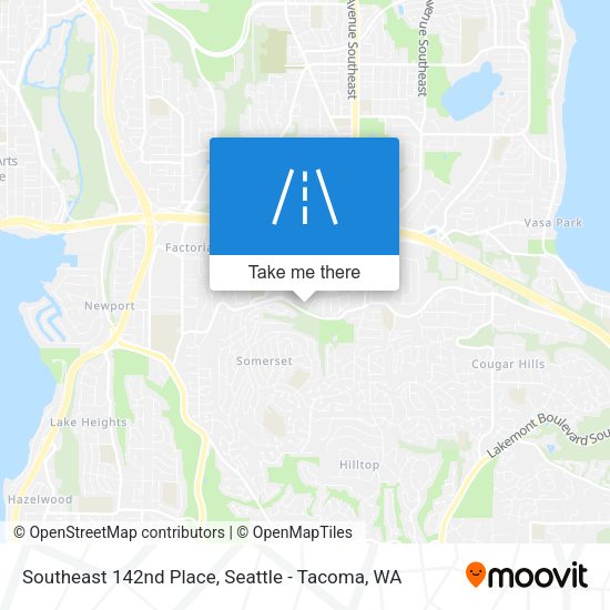 Southeast 142nd Place map