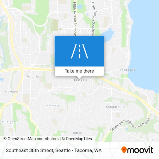 Southeast 38th Street map