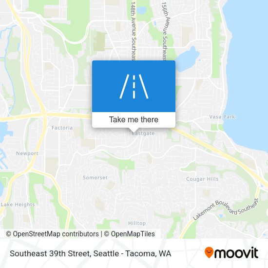 Southeast 39th Street map