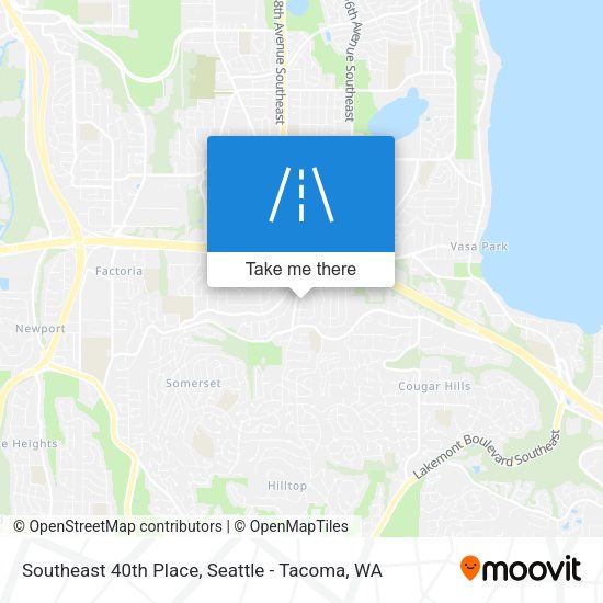 Southeast 40th Place map