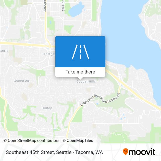 Southeast 45th Street map
