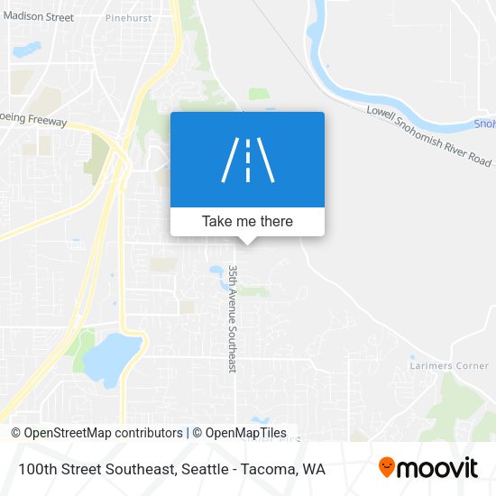 100th Street Southeast map