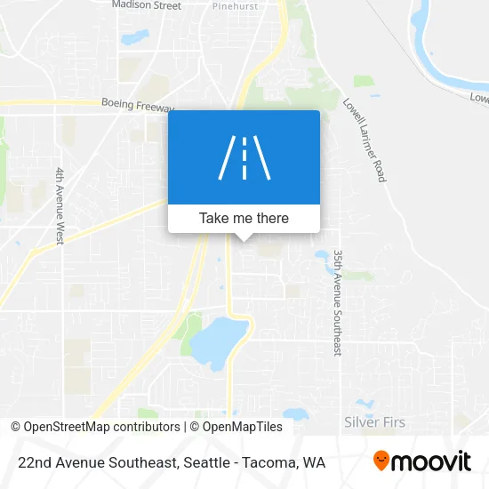 22nd Avenue Southeast map