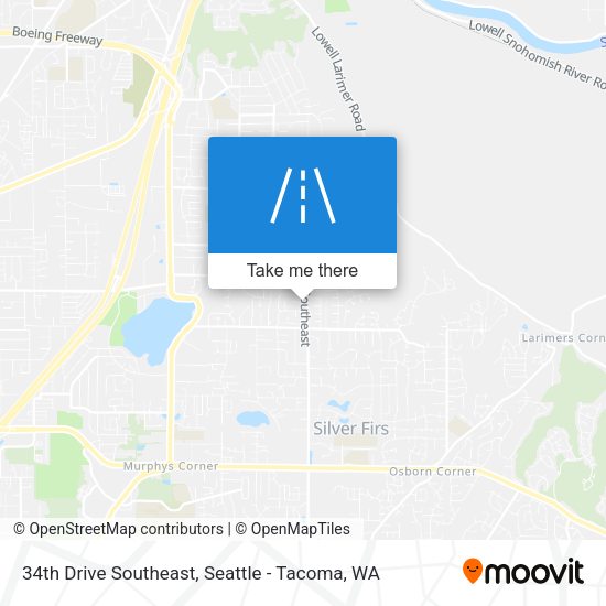 34th Drive Southeast map