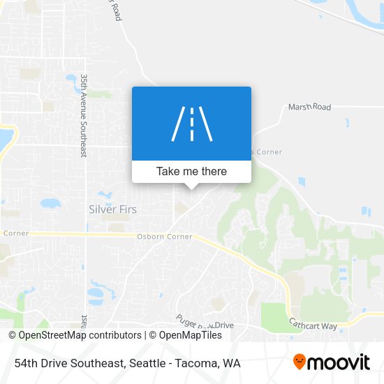 54th Drive Southeast map