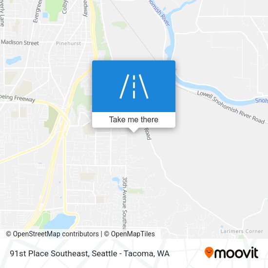 91st Place Southeast map