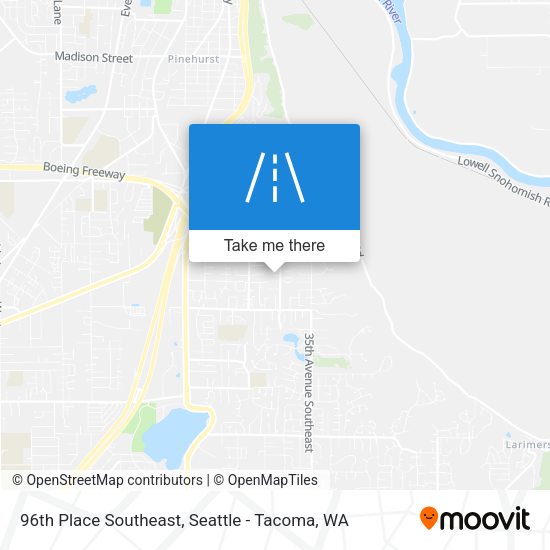 Mapa de 96th Place Southeast
