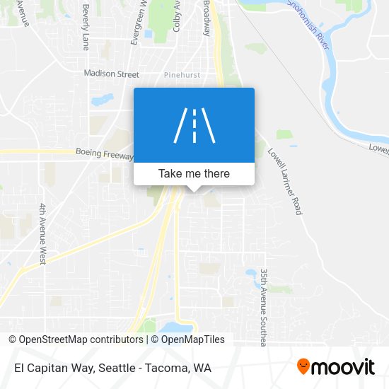 El Capitan Way map
