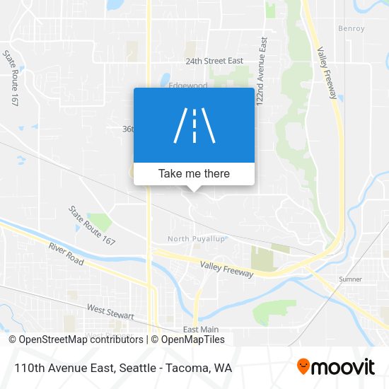 110th Avenue East map