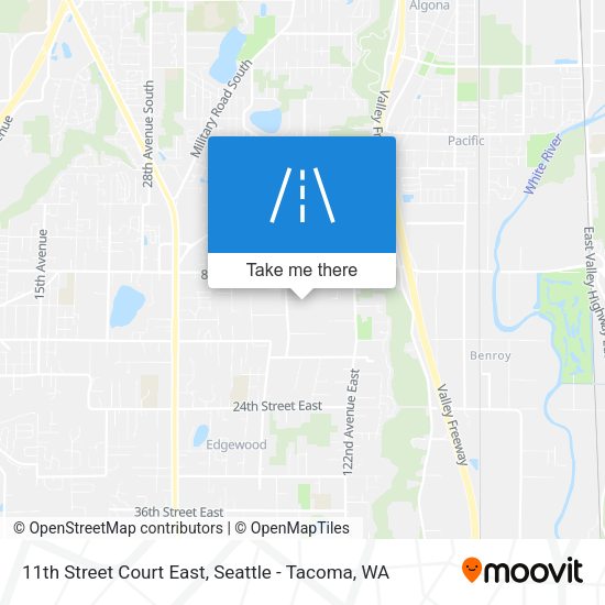 11th Street Court East map