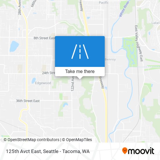 125th Avct  East map