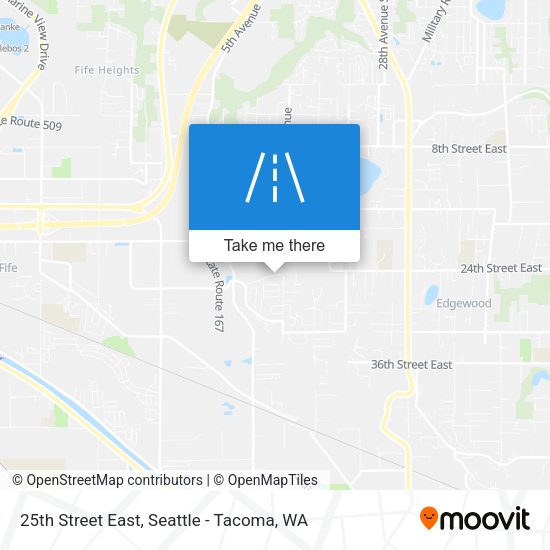 25th Street East map