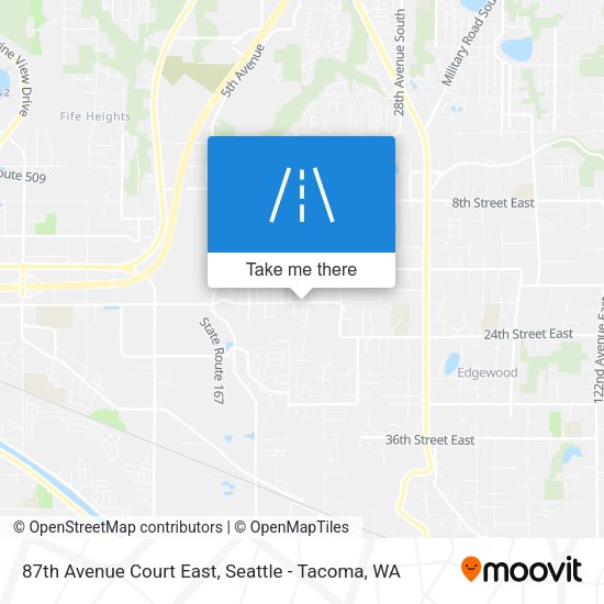 Mapa de 87th Avenue Court East