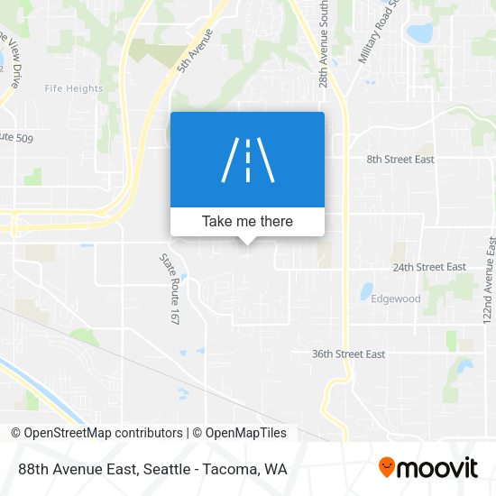 88th Avenue East map