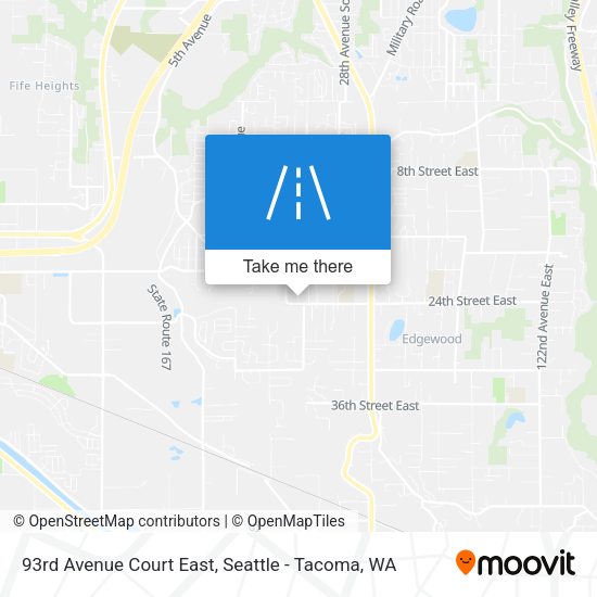 Mapa de 93rd Avenue Court East