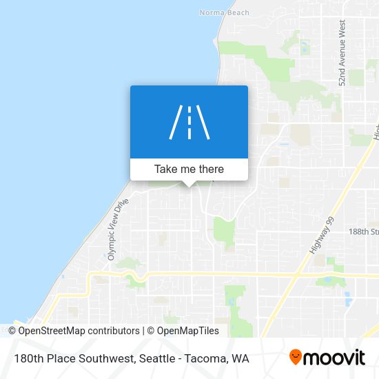 Mapa de 180th Place Southwest
