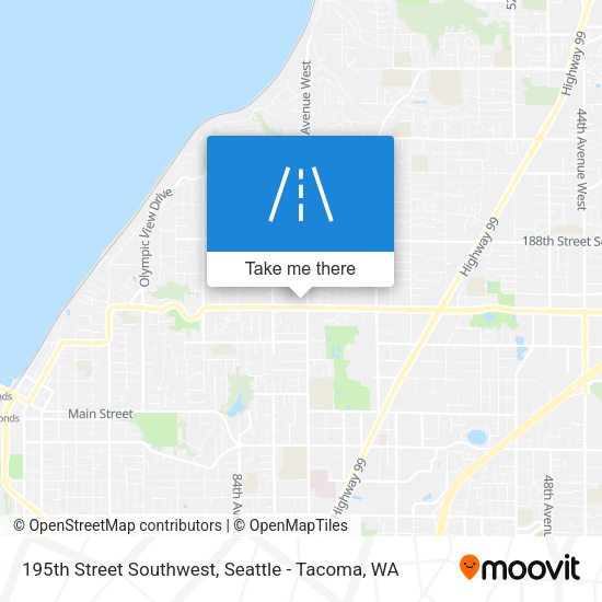 Mapa de 195th Street Southwest