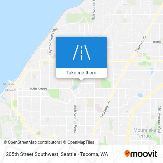 Mapa de 205th Street Southwest