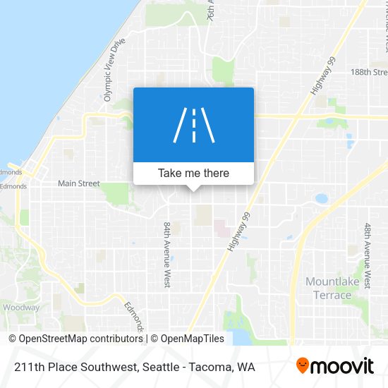 211th Place Southwest map