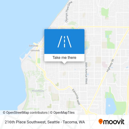 Mapa de 216th Place Southwest