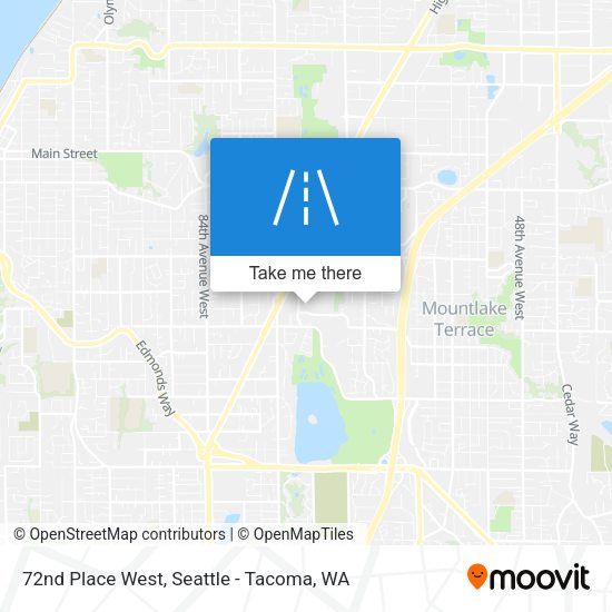 72nd Place West map
