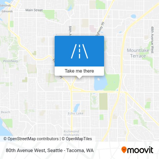 80th Avenue West map