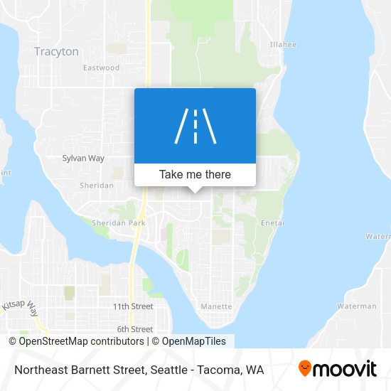 Northeast Barnett Street map