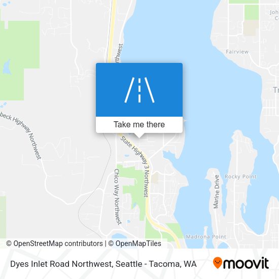 Dyes Inlet Road Northwest map