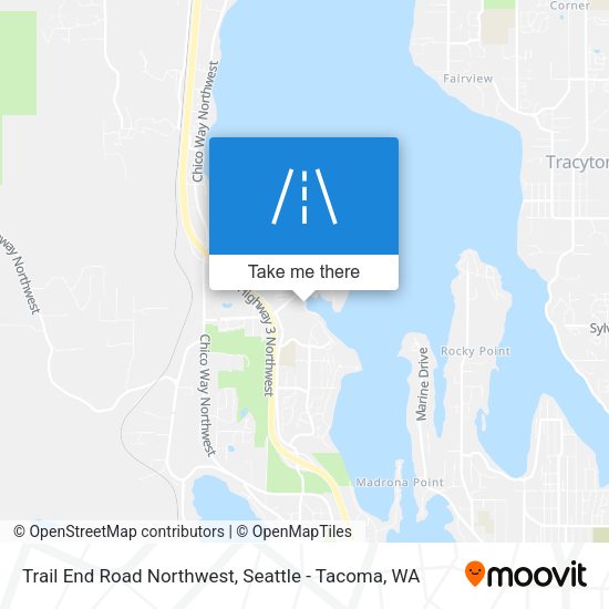 Trail End Road Northwest map