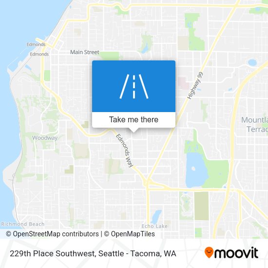 Mapa de 229th Place Southwest